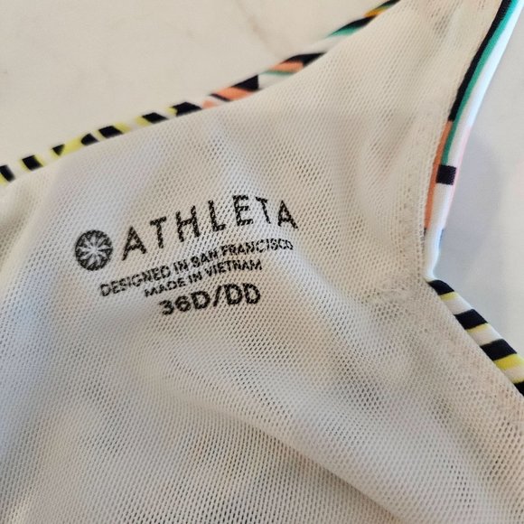 Athleta WOMEN'S PRISMATIC BIKINI TOP MULTICOLOR BRA SIZE 36D 36DD - Picture 3 of 7